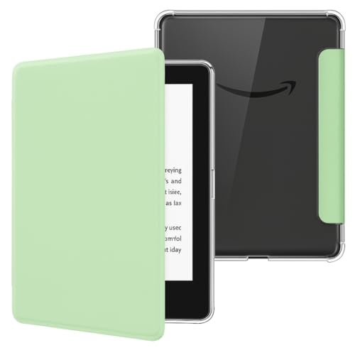 Capa Kindle 11ª Geração 6” (Modelos 2022 e 2024 – C2V2L3 e RS23CV) – Proteção Leve e Rígida com Traseira Transparente – Auto Hibernação – Fechamento Magnético (Verde Água)