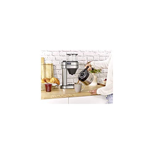 SEVERIN Filterkaffeemaschine "Caprice" mit Thermokanne, wie von Hand aufgebrüht, Kaffeebereiter für bis zu 8 Tassen, Kaffeemaschine mit Timer, 1l, Edelstahl-gebürstet/schwarz, KA 5761 – Bild 4
