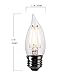 E26 Candelabra Base led Bulbs 60 Watt Equivalent Chandelier Bulbs, 4.5 Watt Dimmable Filament Clear LED Filament Bulbs, C35 LED Candle Bulbs,UL Approval,450lm,2700K Soft White (Warm White, 6Pack)