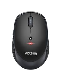 VicTsing Multi-Device Bluetooth Mouse, Wireless Multi-Mode Mouse, 5 Adjustable DPI, 36 Month Battery Life On Standby, Computer Mouse Control up to 3 Mac and Windows (Bluetooth or USB), Mac OS, Android