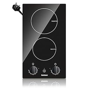 Induction-Hob-30CM-2-Zones-Electric-Cooktop-with-BS-Plug-Auto-Shut-off-Residual-Heat-Indicator-Karinear Karinear Induction Hob, 30CM 2 Zones Electric Hob with Plug, Auto Shut off, Residual Heat Indicator
