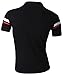 Men 's cotton casual polo short - sleeved t shirt-Black-L