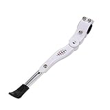 GWHOLE Aluminum Alloy White Adjustable Bike Kickstand with Rubber Foot for 20