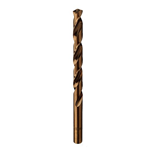 3/16-Inch Cobalt Steel M35 Jobber Length Twist Drill Bits for Hard Metal, Stainless Steel, Pack of 12