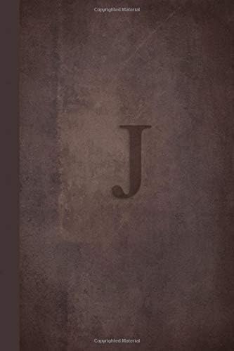 J: Executive Style Monogram Letter Journal for Men and Women (Brown Suede Look Paperback Monogram Journals)