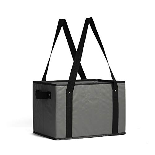 Earthwise Deluxe Collapsible Reusable Shopping Box Grocery Bag Set with