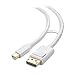 Cable Matters Short Mini DisplayPort to DisplayPort Cable in White - 3ft, MiniDP to DP Cable, 2K@60Hz Monitor Support