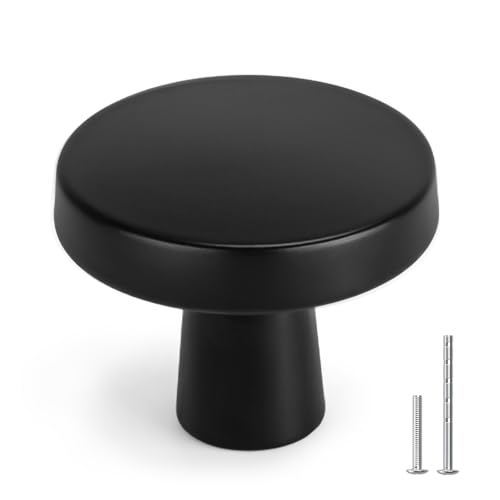 homdiy 30 Pack Matte Black Cabinet Knobs