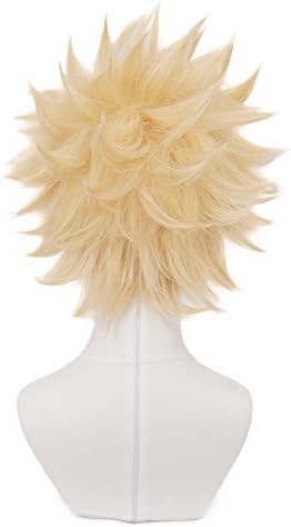 MUZIWIG Anime Cosplay Wig for My Hero Academia Katsuki Bakugou Synthetic Hair with Free Wig Cap Halloween Party Costume Accessories - Image 3