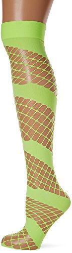 Women's Swirl Diamond Fishnet Thigh Highs