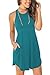 Unbranded Women's Sleeveless Loose Plain Dresses Casual Short Dress with Pockets Medium, 08 Acid Blue