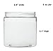 Clear 8 oz Plastic Jars with Black Lids (6 pk) with Sample Jar - PET Round Refillable Containers