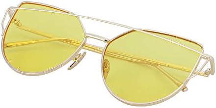 ITDOCO Trendy Mirror Flat Lens Meatal Frame Women Sunglasses