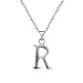 MMTTAO Initial Necklace 26 Letters Alphabet Monogram Charm Pendant Necklace for Women Girls Gifts Silver Plated Personalized Letter Necklace A-Z