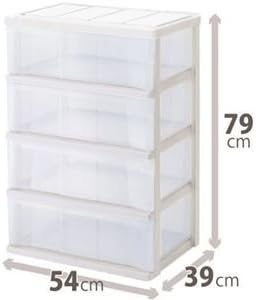 Amazon 衣装ケース 収納チェスト 4段 幅54cm 奥行39cm ワイドサイズ引き出し 日本製 カプチーノ Ds チェスト タンス オンライン通販