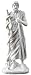 Asclepius Greek God Of Medicine Holding Asklepios Statue