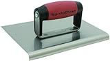 MARSHALLTOWN The Premier Line 164SSD 6-Inch x 4-Inch Stainless Steel Edger-1/4-Inch Radius, 3/8-Inch Lip DuraSoft Handle
