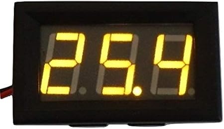 Amazon Elfin3 パネル取付枠付きデジタル電圧計 黄 3 2v 30v 簡単2線式 別電源不要 埋込型 バルク品 時計 コンパス 温度計 車 バイク