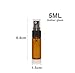 Elfenstall- 20pcs Amber 5ml 1/6oz Atomizer Vial Glass Bottle Spray Refillable Perfume Empty Fine Mist Sample Bottle Clean Cloth Free 3ML Pipette for Travel Party