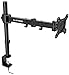 Single LCD Monitor Mount Desk, Alloyseed Fully Adjustable Computer Monitor Arm Stand with Integrated Cable Management, Detachable VESA Plate Fits One Screen up to 27”, 22 lbs, Sturdy C Clamp Base