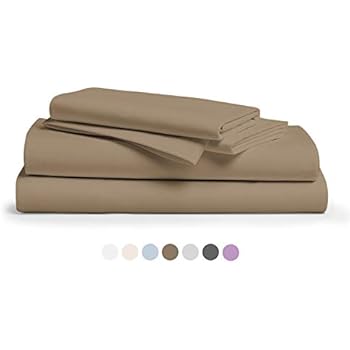 800 Thread Count 100% Pure Egyptian Cotton - Sateen Weave Premium Bed Sheets, 4- Piece Taupe Queen- Size Luxury Sheet Set, Fits mattresses Upto 18