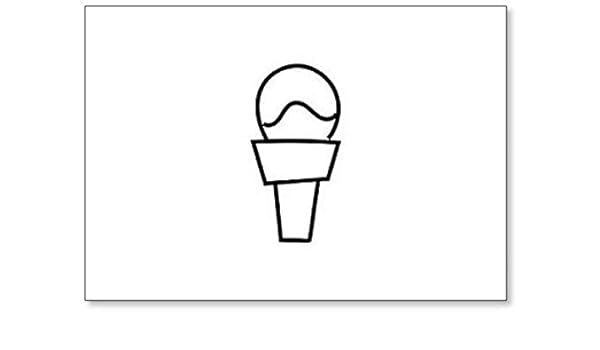 Imán para nevera con ilustración de helado simple: Amazon.es: Hogar