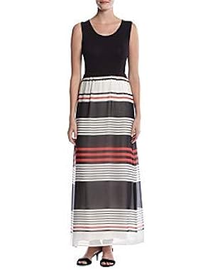 Women's Striped Maxi Dress Size XS