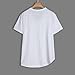 Womens Summer Tops V Neck Floral Shirts Casual Rolled Sleeve T Shirt Side Split Tunics White