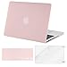 MOSISO Plastic Hard Shell Case & Keyboard Cover & Screen Protector Only Compatible with MacBook Pro 13 inch (A1278, Old Version with CD-ROM), Release Early 2012/2011/2010/2009/2008, Rose Quartz
