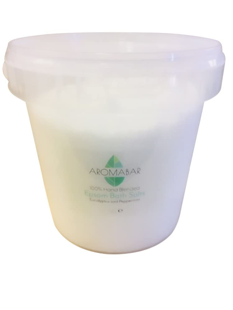 Epsom Salts 1Kg Bath Salt Eucalyptus & Peppermint Soothes Muscle Aches and Joint Pain 100% Pure & Natural Spa Quality