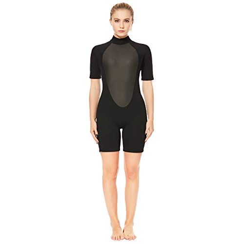 image for Flexel Shorty Wetsuit Women Adult's 3mm Neoprene Surfing Suits for Swi