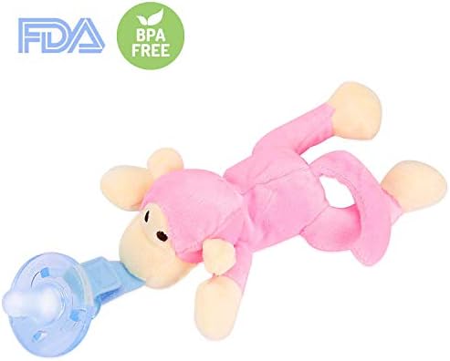 Monkey Pacifier Baby Toys Detachable Safe Soothing Super-Soft Hospital-Grade