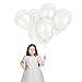 Treasures Gifted Metallic White Balloons - Pearlized White Balloons - Globos Blancos, Big White Balloons 12 Inch - White Latex Balloons, Large White Balloons - Pack of 100 Balloons