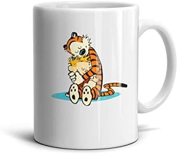 Godfer Arabe Funny Coffee Mugs Calvin & Hobbes Novelty Ceramic TeaMugs Shatterproof Cups Festival Gift White