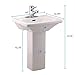 Renovators Supply WeeWash Mini Functional Sink for Kids - Toddler Hand Washing Station with Centerset Faucet Holes and Overflow - Montessori Bathroom Station - Porcelain Scratch and Stain Resistant