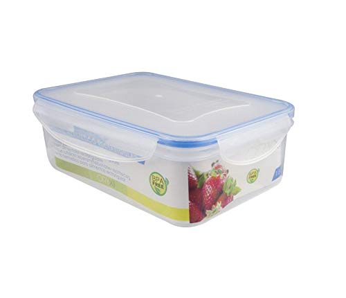 Oryx Airtight Plastic Rectangular Container, Transparent, 240 ml. 12.5x8.5x4.5 (Alt.) cm, Rectangular Plastic