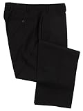 Ralph Lauren Men's Flat Front Solid Navy Blue Wool Dress Pants