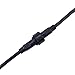 CHINLY 10pairs 3Core 3pin BLACK Pigtail Plastics waterproof IP65 LED Connector Male Female for 3528 5050 LED Strip Light, Applicable 18AWG 0.75mm² 22mm Nut