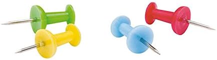 Wedo 901 05420079 Diabolo Shaped Map and Push Pin - Assorted Colours (Pack of 200), Colourful (Pack of 200), Einheitsgröße - Image 3