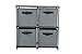 Homebi 4-Drawer Storage Chest Shelf Unit Storage Cabinet Multi-Bin Organizer with Removable Non-Woven Fabric Bins in Grey,25