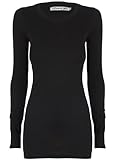 Michael Stars Women's Long Sleeve Raw Edge Crew Tee