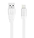 Novtech Lightning Cable 2 Pack 10ft Tangle Free Flat USB Cables for iPhone 7 7 Plus 6s 6s Plus 6 6 Plus 5s 5c 5, iPad Pro Air iPad mini, iPod touch 5th 6th nano 7th(White)