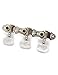 Metallor Guitar String Tuning Pegs Machine Heads Tuning Keys Tuners Double Hole for Folk Acoustic Guitar 3L 3R Chrome.