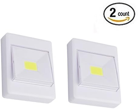 Yaping Tap light, Battery Operated Light ,Closet Light,Touch Click Push Light,Mini COB Wireless Wall Light lamp for Closets, Attics, Garages, Car, Sheds, Kitchen,Storage Room (Pack of 2)