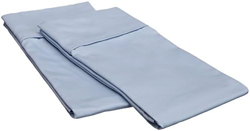SATHI BEDDING 400 Thread Count 2 PCs Pillow Cases German/Extra Large Sequre(80 cm x 80 cm)/(31" x 31"inches) LIGHT-BLUE Solid 100% Cotton