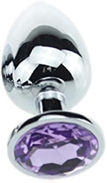 Super Quality Stainless Steel Plug Anales Shaped 3D Diamond Jewelry Men
