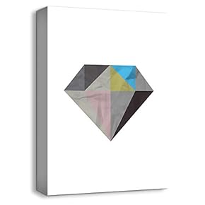 Canvas Wall Art Abstract Geometric Free Life Painting Artwork for Home Prints Framed - 12x18 inches