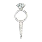 Dress My Cupcake DMC41WR-1 12-Pack Diamond Ring Pick Decorative Cake Topper, Wedding, Glitter