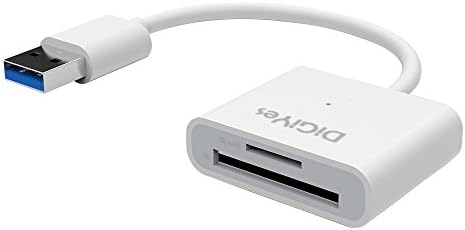 DiGiYes Superspeed USB 3.0 Multi-in-1 Memory Card Reader, Read 2 Cards Simultaneously, Supports SD / TF Micro SD / SDHC / SDXC for MacBook Pro Air, iMac, Mac Mini, Microsoft Surface Pro