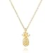 Wishoney Pineapple Pendant Necklace Fruit Necklace Women Jewelry Message Card Necklace